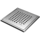 Purus Chess Avløpsrist Rist Og Ramme 150x150mm Rustfritt Stål Børstet