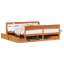  Sengeramme uten madrass voksbrun 180x200 cm heltre furu 8721102983719