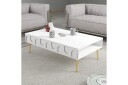 Hazim Sofabord 105 cm - Hvit/Gull