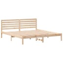  Sengestamme med hodegjerde Brun 200 x 200 cm Heltre furu