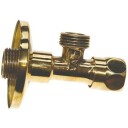 Stopventil 1/2" x 1/2" poleret messing
