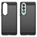 OnePlus Nord CE4 Børstet TPU Deksel Karbonfiber Svart
