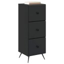 vidaXL Skuffeskap Svart 33 x 34,5 x 90 cm Konstruert tre