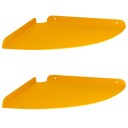 vidaXL Flytende hylle med hylle 2 pcs Sennepsgul 30 x 30 x 2 cm