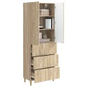 vidaXL Skapsett 2 pcs Sonoma eik 66 x 34,5 x 90 cm Konstruert tre