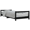 vidaXL Barnesengeramme svart 90x200 cm heltre furu 8720845444167