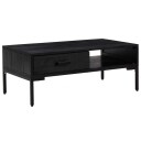vidaXL Salongbord svart 90x50x35 cm resirkulert heltre furu