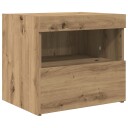  Nattbord med LED lamper Artisan Eik 50x40x45 cm