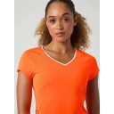 Bjørn Borg Ace V-Neck T-Shirt Dame Or/Shocking Orange S