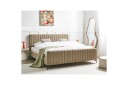 Seng med lamellramme Lunan   Taupe svart/Bouclé 180x200 cm