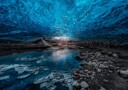 Blue Ice Cave Stream Plakat / 40x50