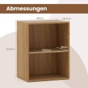 Bokhylle i tre med to etasjer – justerbar plassbesparende design