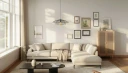 Menard Premium 5 seters høyrevendt L formet dyp sjeselongsofa i chenille   Lysbeige