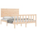 vidaXL Sengeramme med hodegavl 140x190 cm heltre 8720845985516