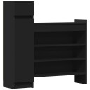  Skohylle svart 100,5x28x100 cm konstruert tre