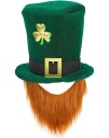 Grønn St. Patrick's Day Hatt med Skjegg Internasjonalt 01820