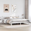  Sengeramme med hodegavl hvit 200x200 cm heltre furu 3306797