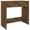 vidaXL Skrivebord røkt eik 80x40x75 cm konstruert tre