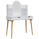 vidaXL Sminkebordsett FAUSKE 4 stk. Hvit 100 x 50 x 143 cm