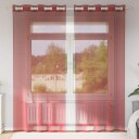  Voilegardiner med grommets 2 stk vinrød 8721158551733