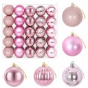 vidaXL Juleballsett 50 stk. Rosa 8 cm Polystyren