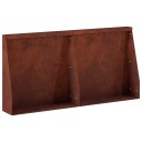 vidaXL Støttemur 2 stk. 40 x 12 x 50 cm Cortenstål Rusten