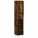  Highboard røkt eik 34,5x34x180 cm konstruert tre