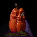 Gresskar Halloween med Ansikt Stor