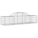 vidaXL Gabionkurver buede 6 stk 200x50x40/60 cm galvanisert jern