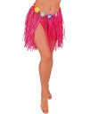 Hawaii Hula Skjørt m/Blomster - 40 cm Rosa