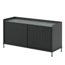 Muuto Enfold skjenk 124 x 45 cm    Black Anthracite Black