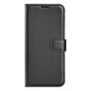 INCOVER Samsung Galaxy A03 Litchi Imitert Skinn Flipdeksel med Lommebok - Svart