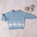 Bluum Strik Strikkegenser Hval - garnpakke i Bluum Pure Eco Baby Wool
