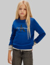 Calvin Klein Ck Monogram Terry Cn Sweatshirt Blue 128