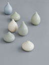 Anne Black Drop Vase Lav   Cream