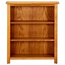 vidaXL 3-etasjers bokhylle 70x22,5x82 cm heltre eik
