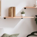 vidaXL Vegghylle 60x50x2 cm ubehandlet heltre eik