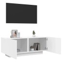 vidaXL TV-benk hvit 100x35x40 cm sponplate