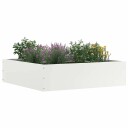 vidaXL Gjerdekant Hvit 50 x 50 x 13 cm Stål