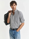 GANT Reg Classic Poplin Banker Shirt - Black - M