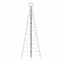  LED juletre med 390 LED med jordspyd Flerfarget 250 cm Jern