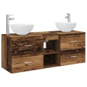 vidaXL Baderomsskapsett 3 stk. Gammelt tre 49,5 x 35 x 63 cm