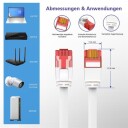Shiverpeaks Nettverkskabel Patchkabel Flat Kabel Flat U/Utp Kat. 6 Slank Svart 10,0 M 75720 Sls 75720 SLS
