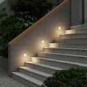 Arcchio Zamo innfelt vegglampe, sølv, G9, IP65