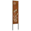 Hageprivat skjerm Fretwork Rusten 32 x 140 cm Cortenstål