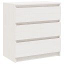 vidaXL Nattbord hvit 60x36x64 cm heltre furu