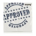 Enjoy Design Serviett Approved blå 33x33cm