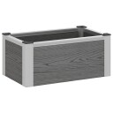 vidaXL Høybed Grå 50 x 30 x 22 cm WPC og Aluminium