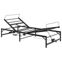vidaXL Elektrisk Justerbar Seng Ramme Svart 90 x 190 cm Stål