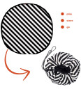 play&go  2-i-1 lekematte Stripes black ⌀ 140 cm